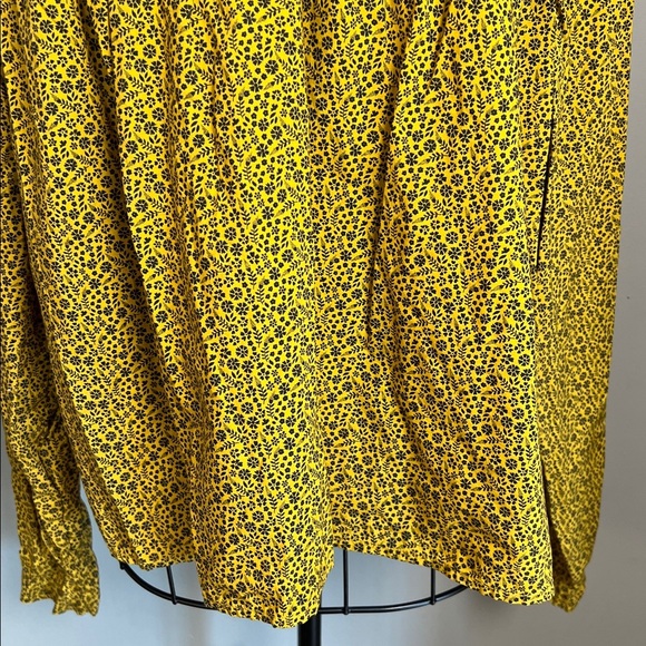 Nation LTD Tilly A Line Ruffle Top In Citrine Floral Size L - Picture 4 of 8